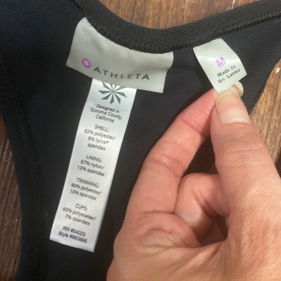 Athleta purple and black racer back tank size medium - Picture 3 of 6